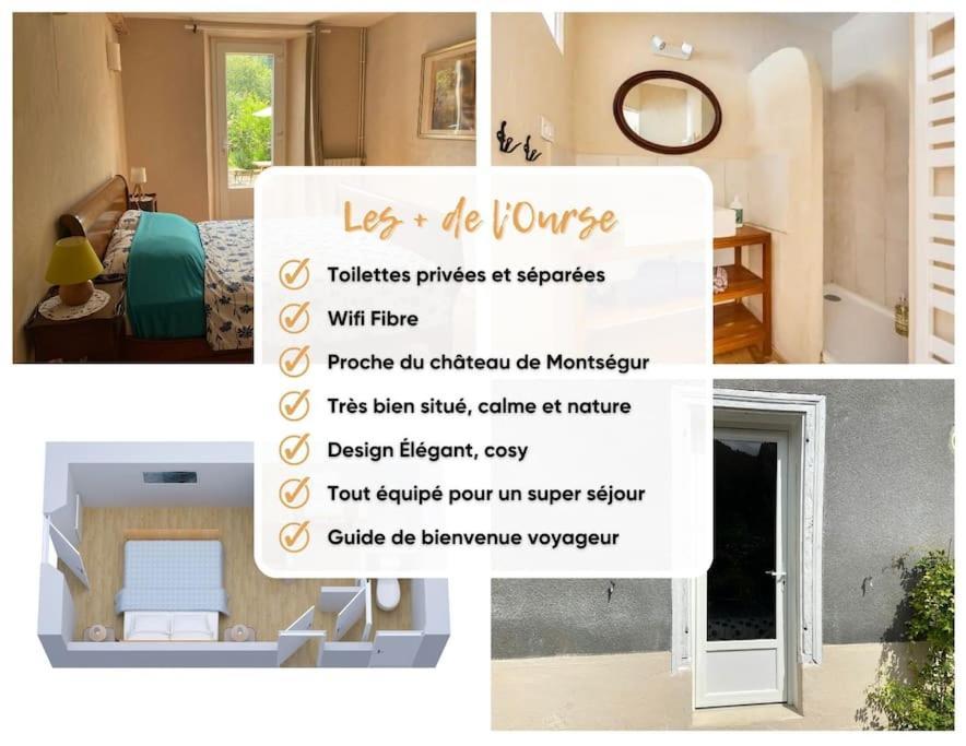 Chambre Double Cosy - Gite De La Louve Fougax-et-Barrineuf Ngoại thất bức ảnh